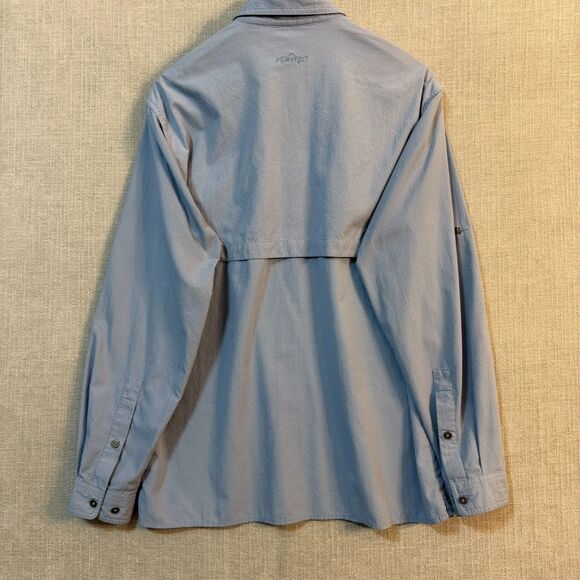 Orvis Vented Fishing Shirt Mens Large 4A38 Roll Up Sleeves Blue Outdoor Hiking - Picture 13 of 15